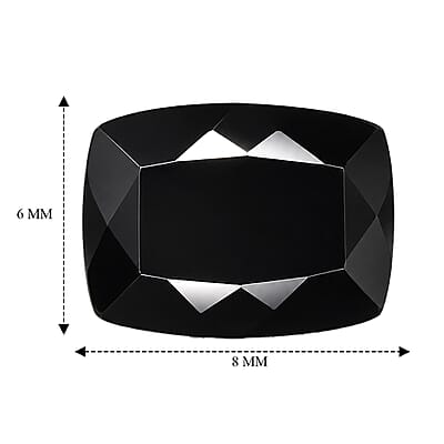 Black Tourmaline Set of 2 (Cush 8x6 mm) 2.55 ctw