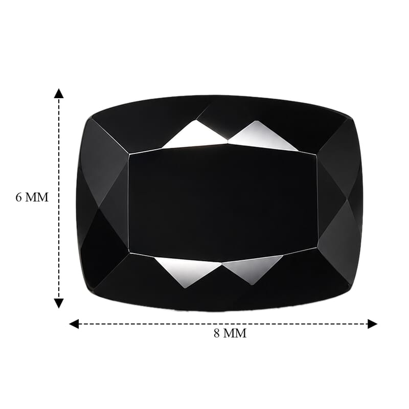 Black Tourmaline Set of 2 (Cushion) 2.55 ctw