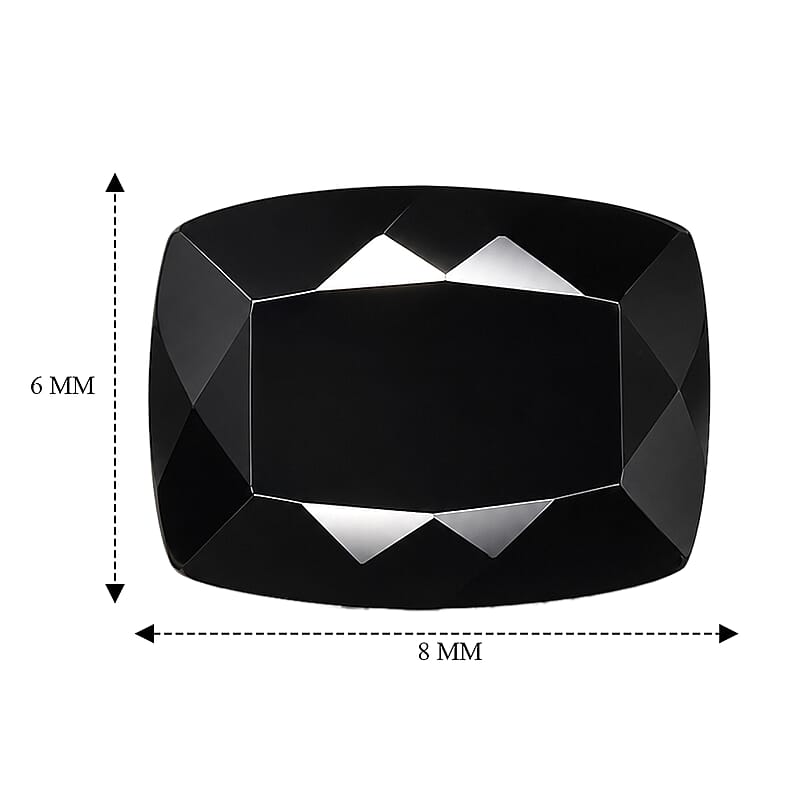 Black Tourmaline Set of 2 (Cush 8x6 mm) 2.55 ctw
