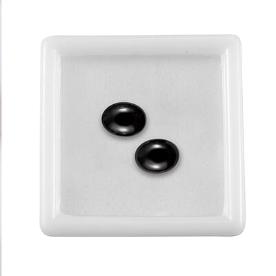 Black Tourmaline Set of 2 (Ovl 9x7 mm) 3.62 ctw