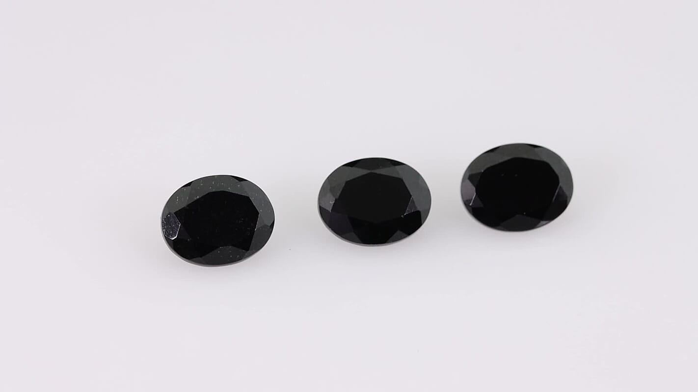 Black Tourmaline Set of 3 (Ovl 9x7 mm) 5.49 ctw