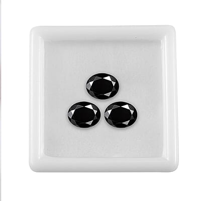 Black Tourmaline Set of 3 (Ovl 9x7 mm) 5.49 ctw