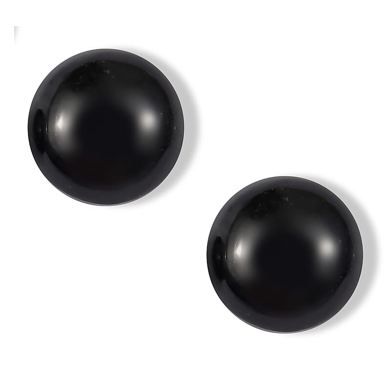 Black Tourmaline Set of 2 (Rnd 5 mm) 1.76 ctw