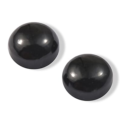 Black Tourmaline Set of 2 (Rnd 5 mm) 1.76 ctw