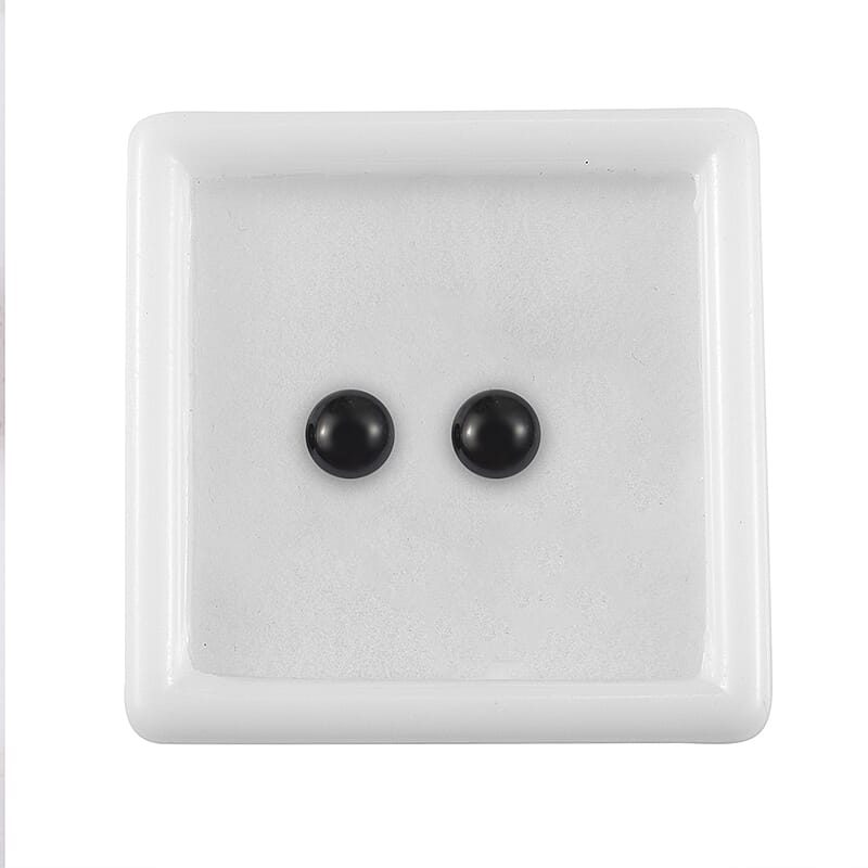 Black Tourmaline Set of 2 (Rnd 5 mm) 1.76 ctw
