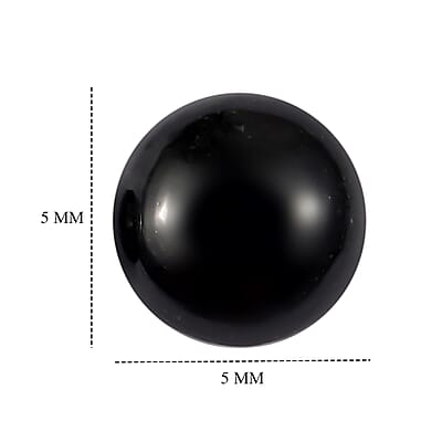 Black Tourmaline Set of 2 (Rnd 5 mm) 1.76 ctw