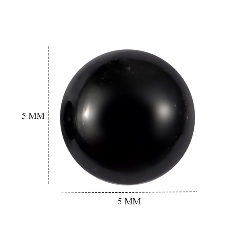 Black Tourmaline Set of 2 (Round) 1.76 ctw