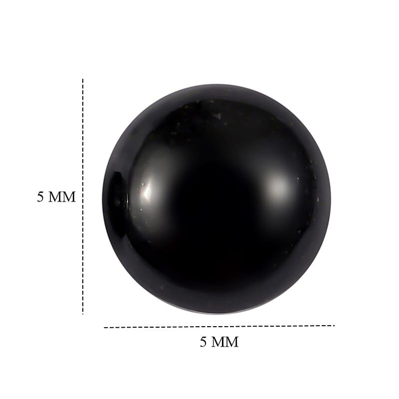 Black Tourmaline Set of 2 (Rnd 5 mm) 1.76 ctw