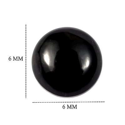 Black Tourmaline (Rnd 6 mm) 0.85 ctw
