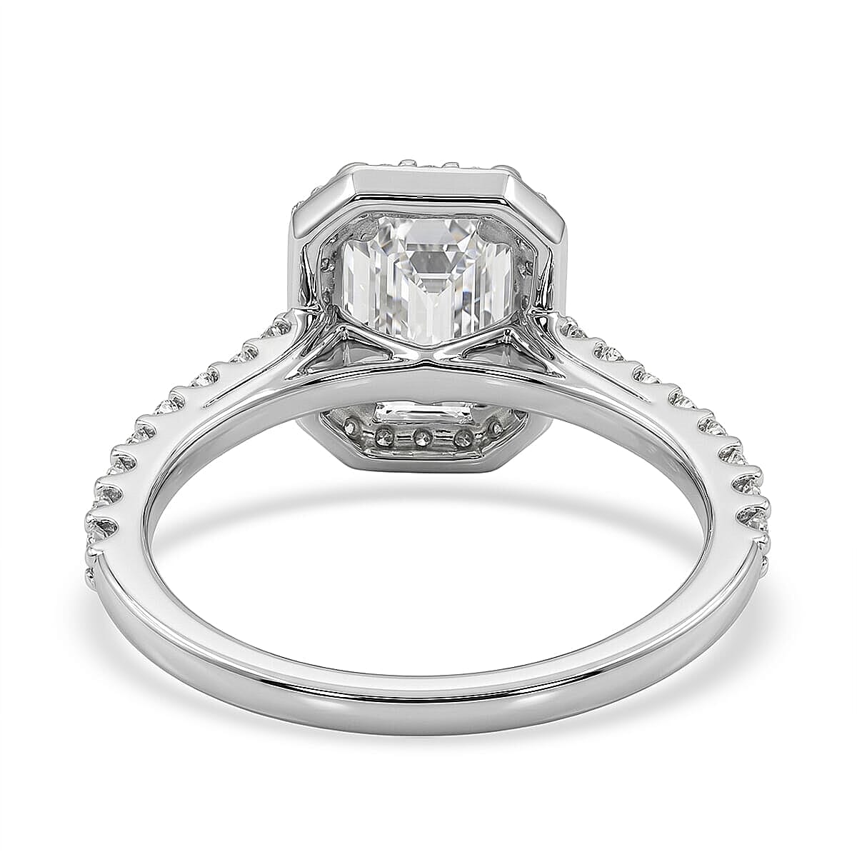 Closeout Luxuriant Lab Grown Diamond VS2 2.50 ctw Halo Ring in 950 Platinum (Size 4.0) 4.90 Grams