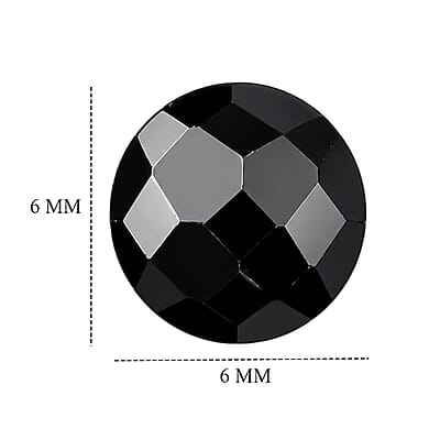 Thai Black Spinel Set of 3 (Rnd 6 mm) 2.60 ctw