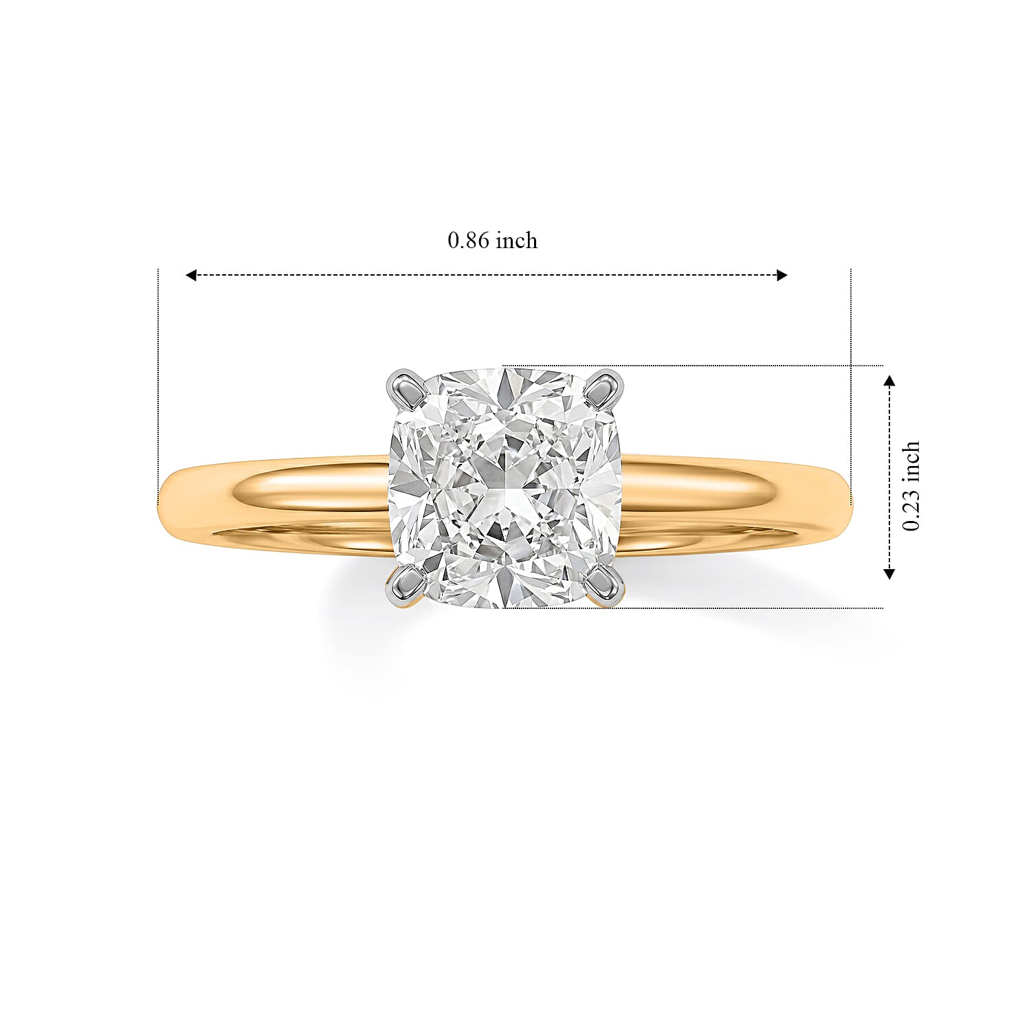 Luxuriant Lab Grown Diamond G-H SI 1.00 ctw Ring in 10K Yellow Gold (Size 10.0)