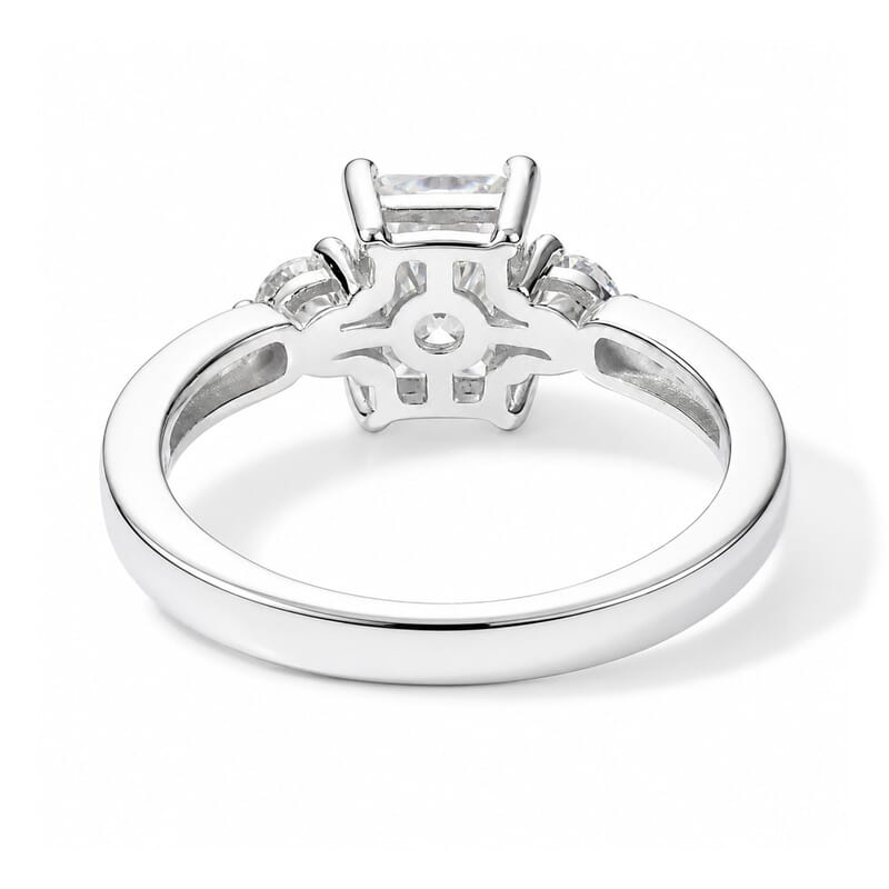 Moissanite 1.25 ctw Ring in Rhodium Over Sterling Silver (Size 6.0)