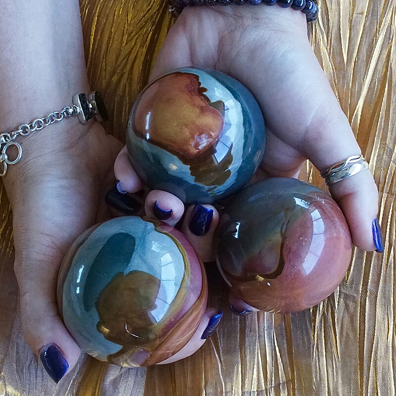 Polychrome Jasper Sphere 2-3 Approx 1625 ctw