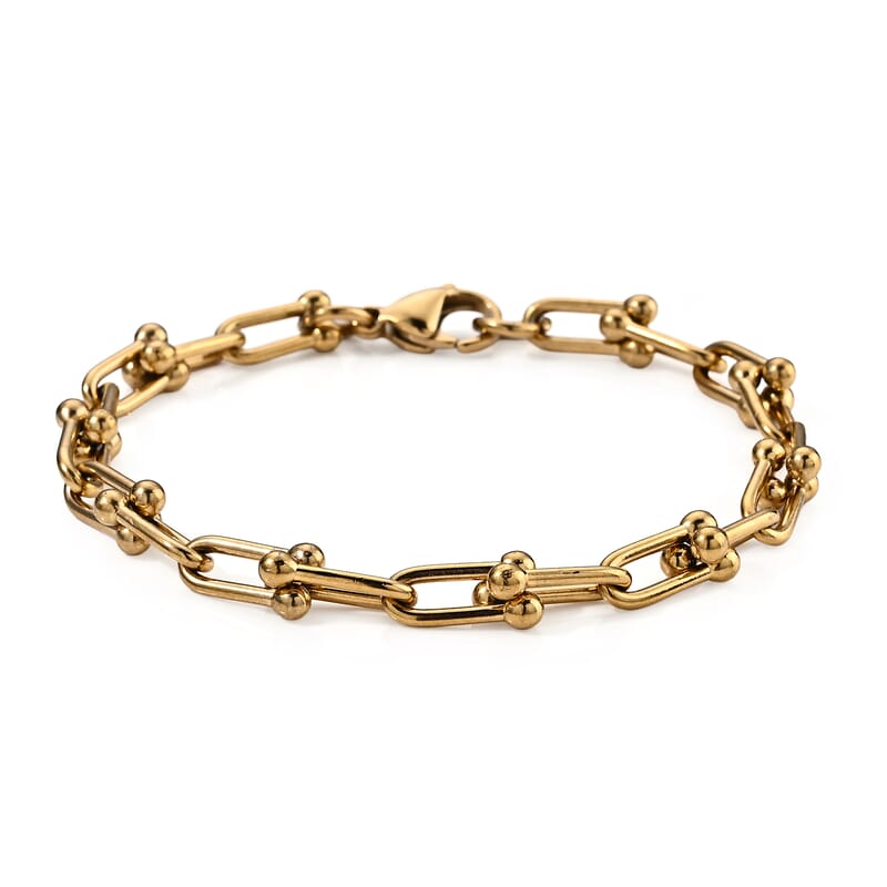 Classic Bracelet in ION Plated YG Stainless Steel (8.50 In)