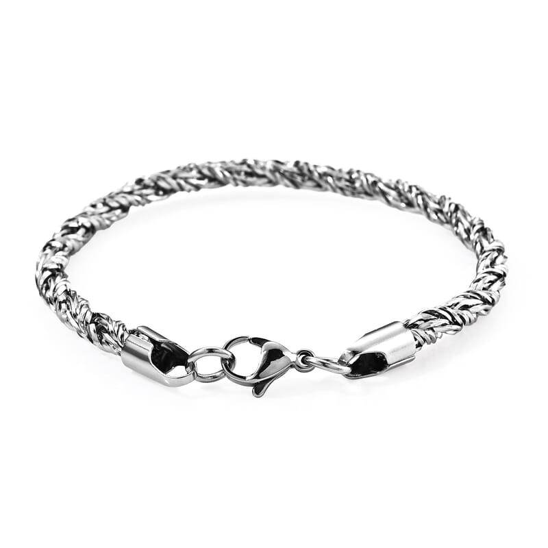 Classic Woven Bracelet in Stainless Steel (8.00 In)
