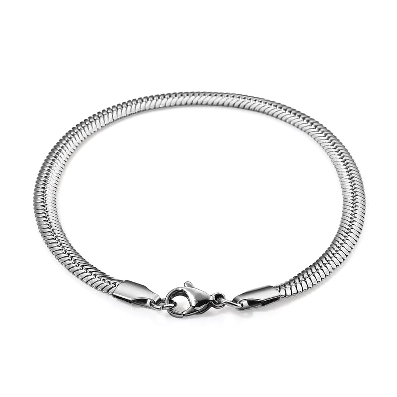 Snake Bracelet in Stainless Steel (8.00 In)