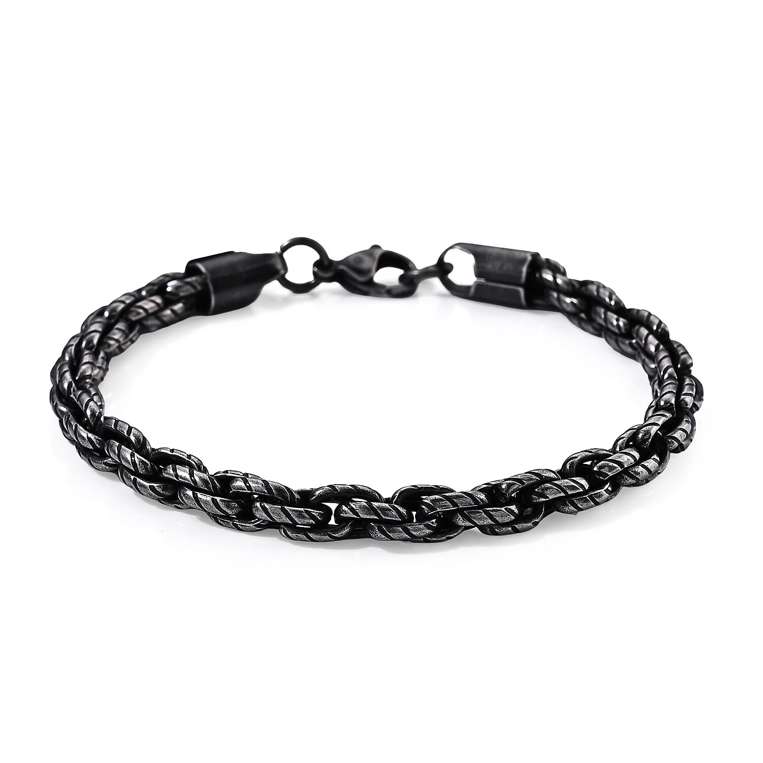 Bracelet in Black Stainless Steel (8.00 In)