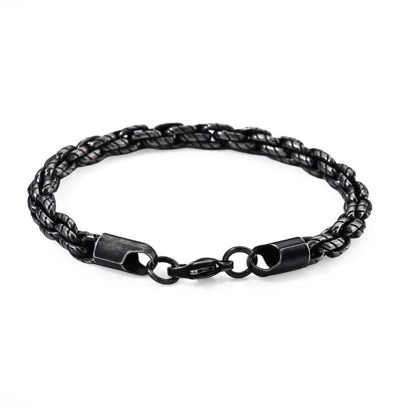 Bracelet in Black Stainless Steel (8.00 In)