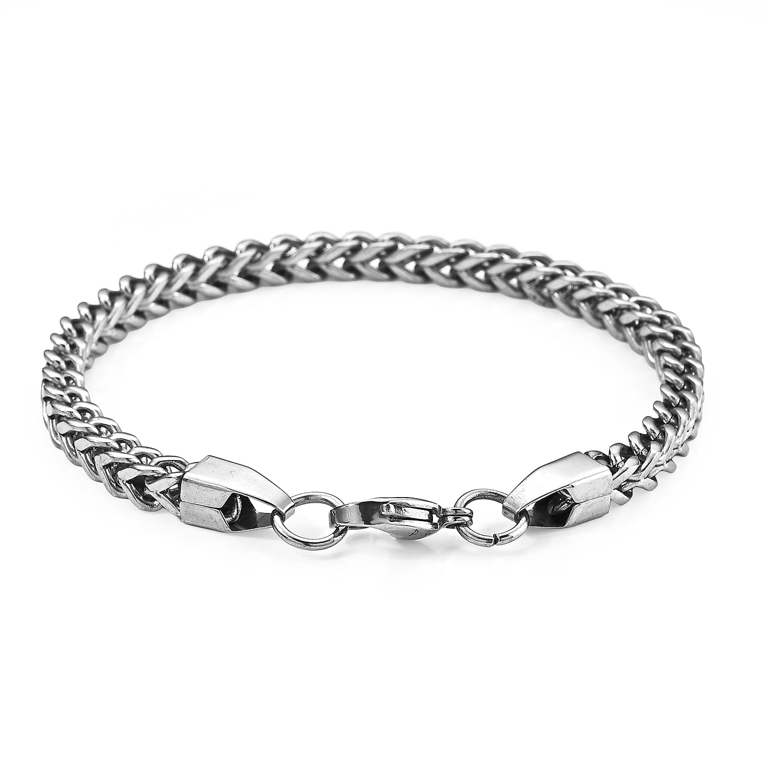 Square Franco Chain Bracelet in Stainless Steel (8.50 In)