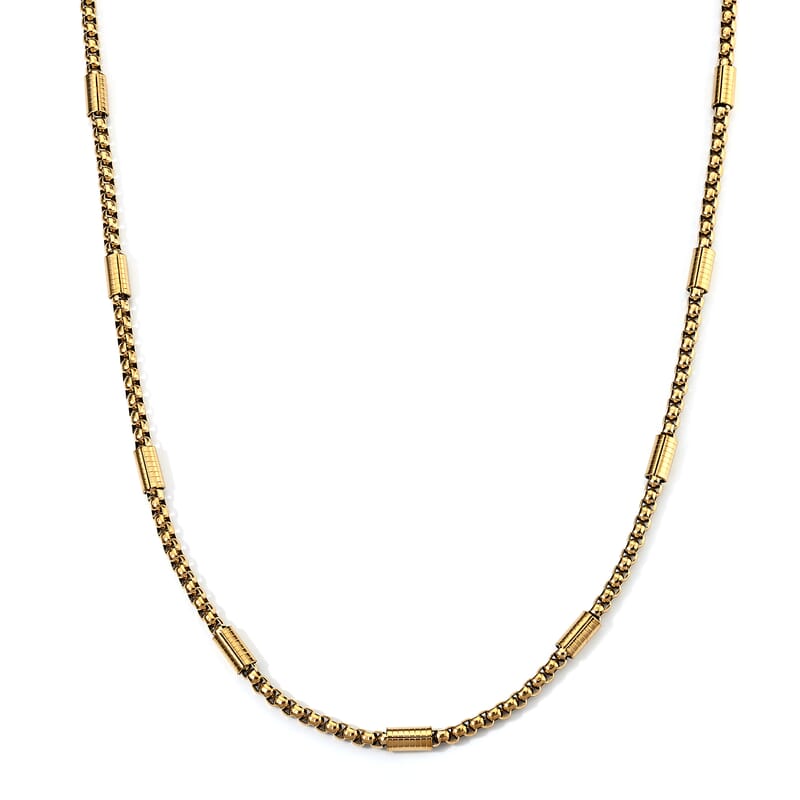 Necklace in ION Plated YG Stainless Steel 23.5 Inches