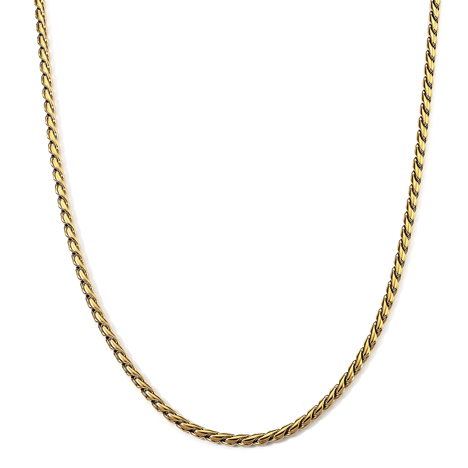 Necklace in ION Plated YG Stainless Steel 23.5 Inches