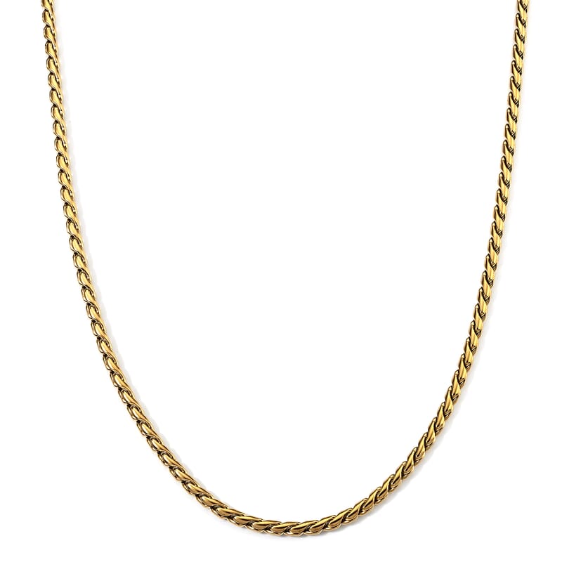Necklace in ION Plated YG Stainless Steel 23.5 Inches