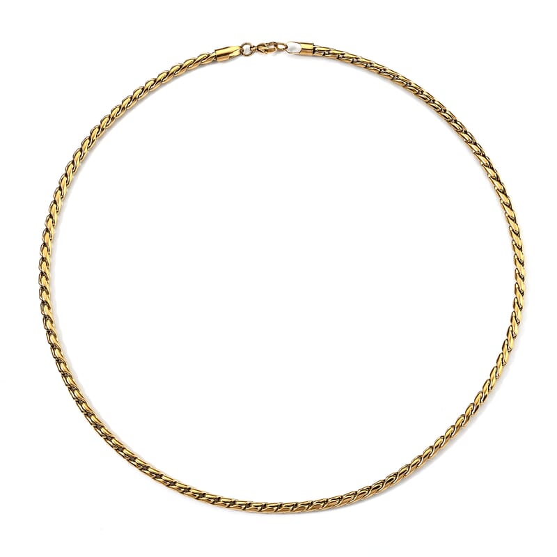 Necklace in ION Plated YG Stainless Steel 23.5 Inches