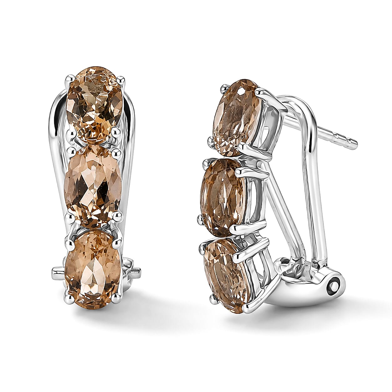 Yellow Scapolite 2.60 ctw Earrings in Rhodium Over Sterling Silver