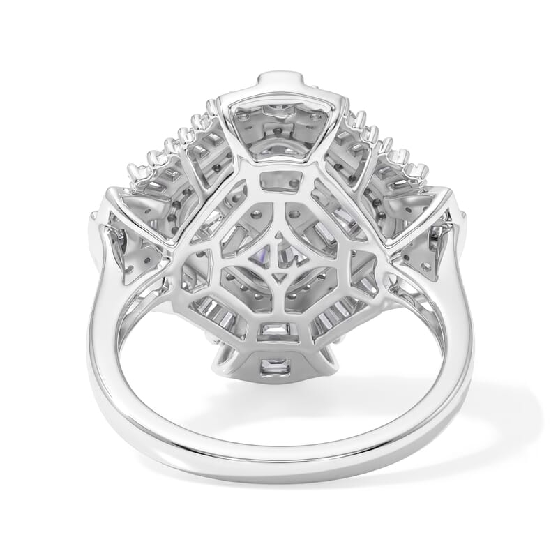 Luxuriant Lab Grown Diamond G-H SI 1.00 ctw Ring in Rhodium Over Sterling Silver (Size 9.0)