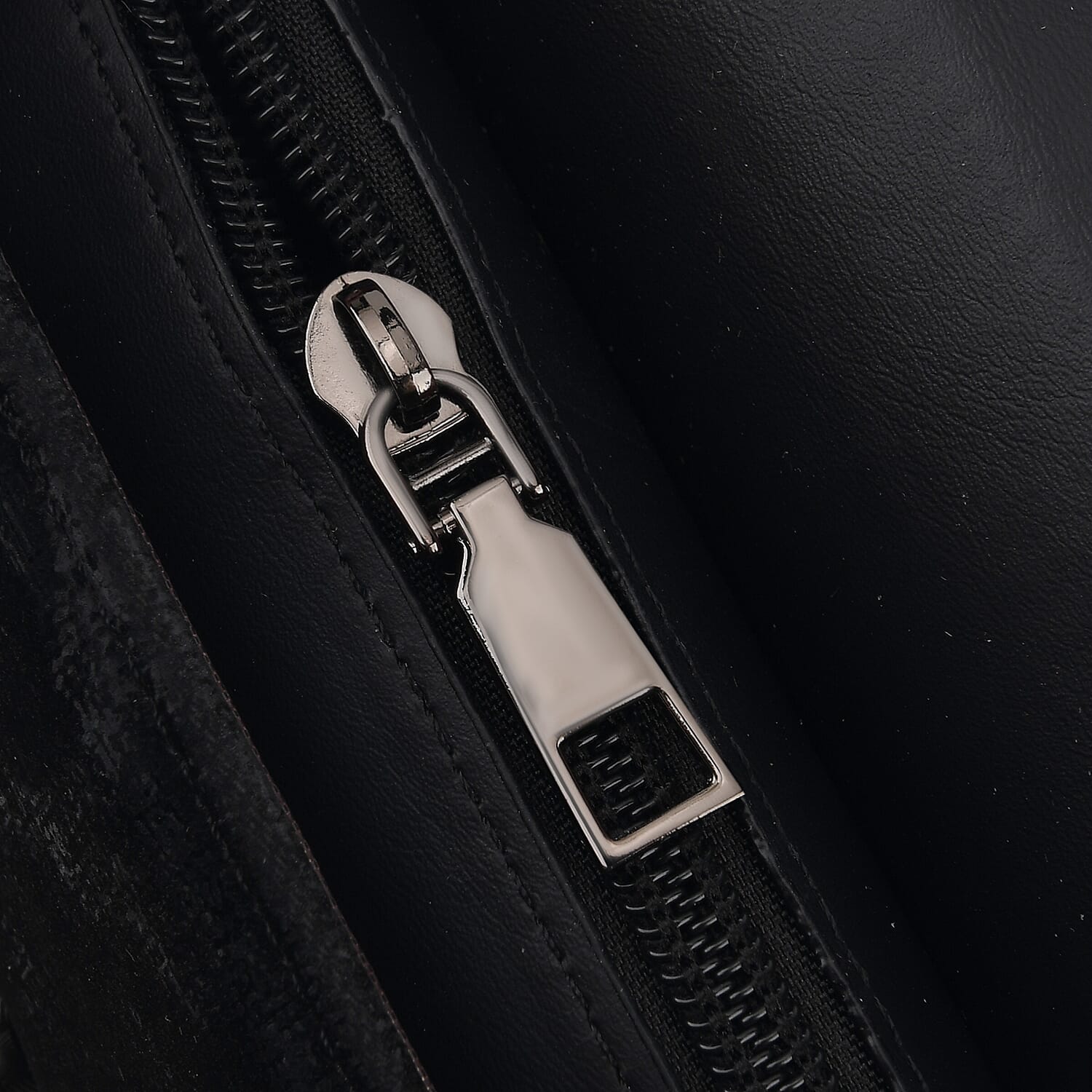 La Marey Black Faux Leather Wallet with Strap