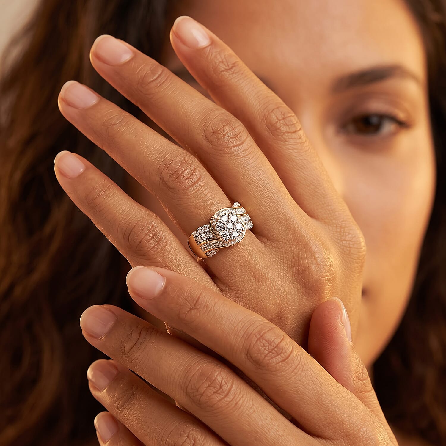Luxuriant Lab Grown Diamond G-H SI 2.00 ctw Ring in 18K Vermeil Yellow Gold Over Sterling Silver (Size 6.0)
