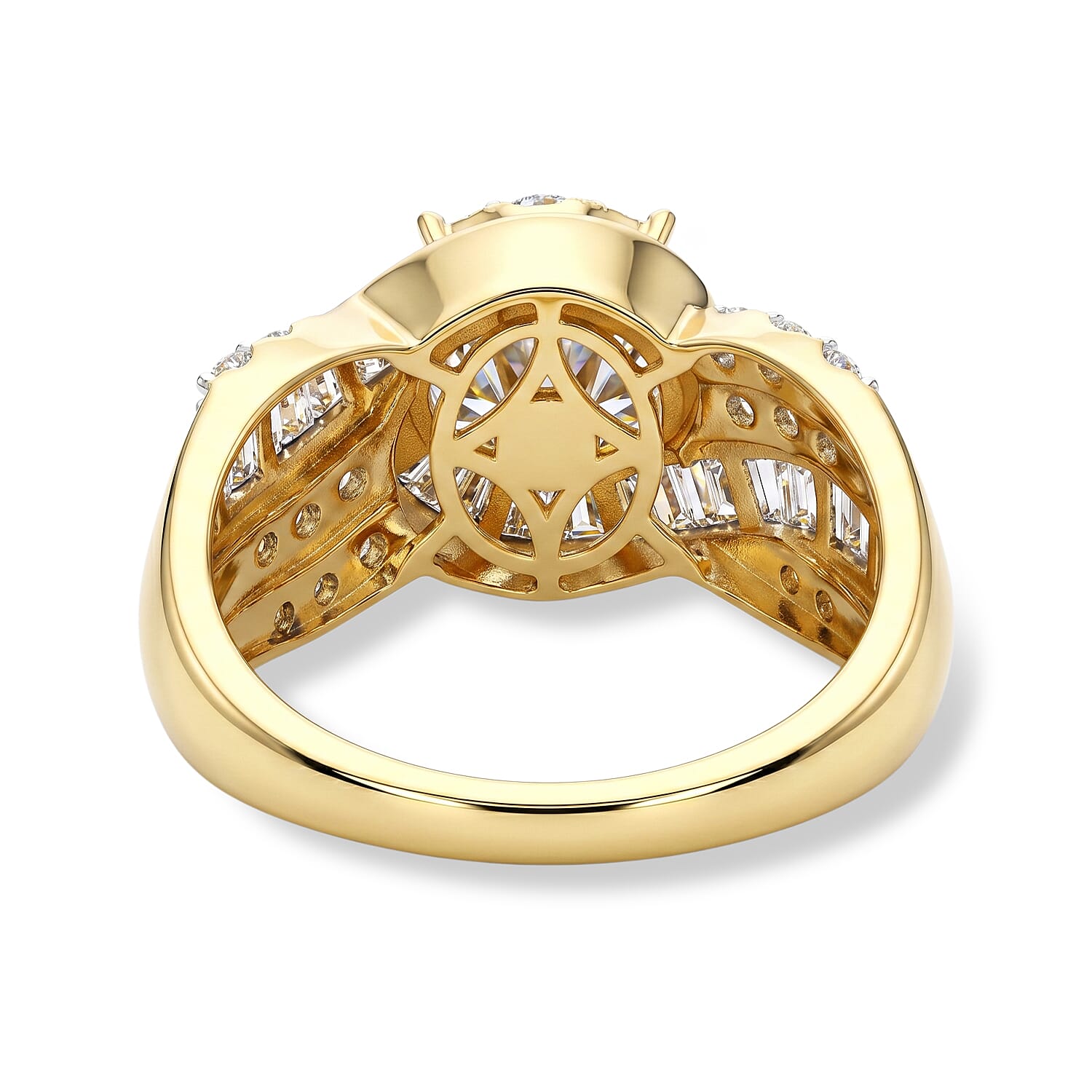Luxuriant Lab Grown Diamond G-H SI 2.00 ctw Ring in 18K Vermeil Yellow Gold Over Sterling Silver (Size 6.0)