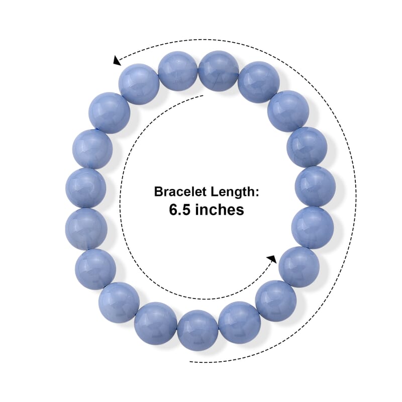 Oregon Blue Opal 110.00 ctw Beaded Bracelet (6.5-7In)