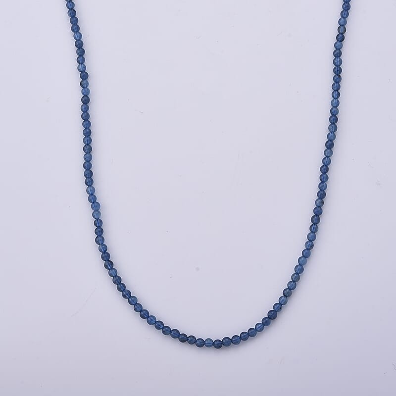 D'Joy Santa Maria Aquamarine 75.00 ctw Beaded Necklace in Rhodium Over Sterling Silver (20 Inches)