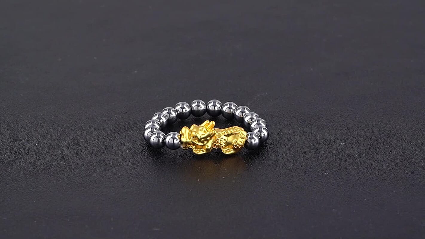 Terahertz Beaded Stretch Ring 10.00 ctw