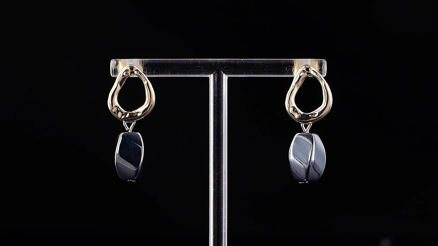 Terahertz Earrings in Gold-tone 15.00 ctw