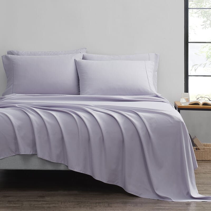 Bibb Home 6-Piece Lilac Bamboo Sheet Set -King