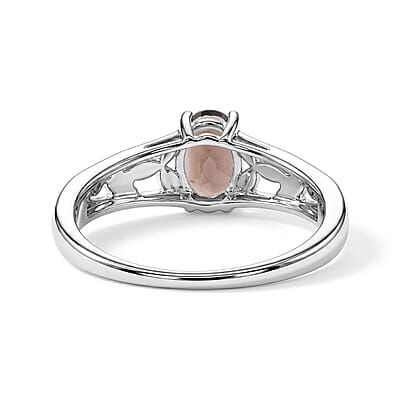 Smoky Quartz 0.80 ctw Oval Solitaire Ring in Sterling Silver (Size 7.0)