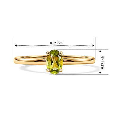 Garnet 0.15 ctw Oval Solitaire Ring in Sterling Silver (Size 9.0)