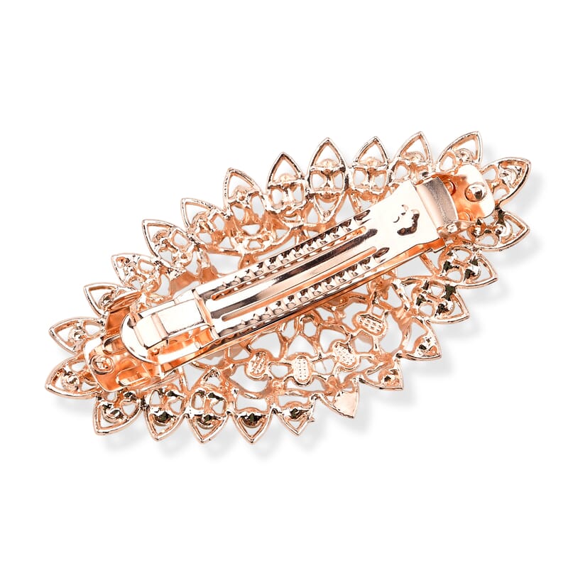 Set of 3 Multi Color Blooming Garden Hair Pins with Rhinestone Decoration