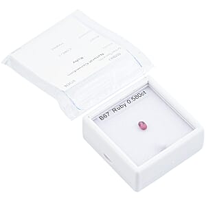 Certified and Appraised AAAA Natural Ruby (Ovl Free Size) 0.50 ctw