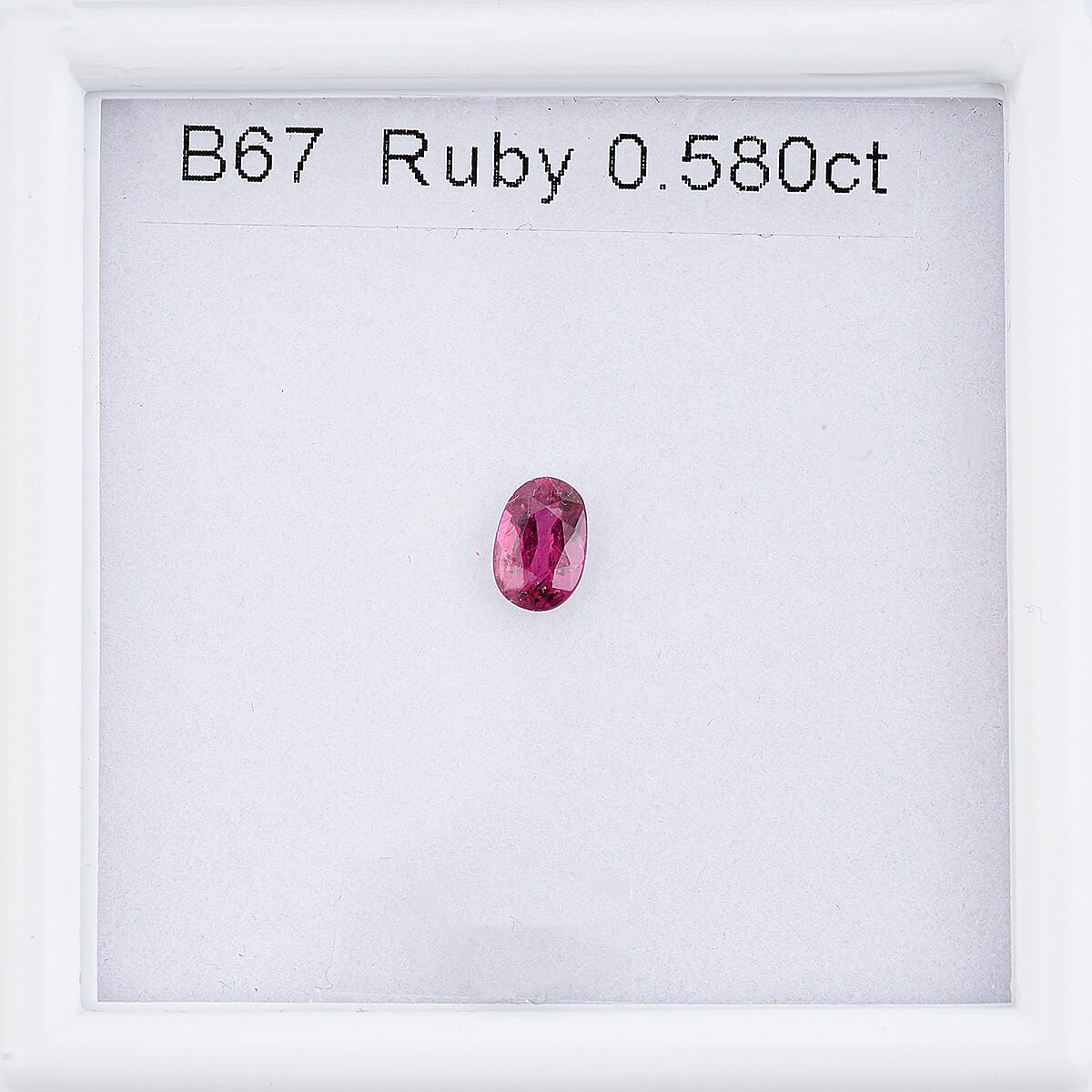 Gem Hunter Collection Certified and Appraised AAAA Natural Ruby (Ovl Free Size) 0.50 ctw