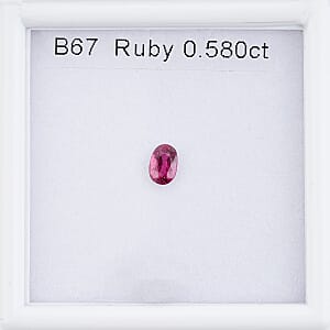 Certified and Appraised AAAA Natural Ruby (Ovl Free Size) 0.50 ctw