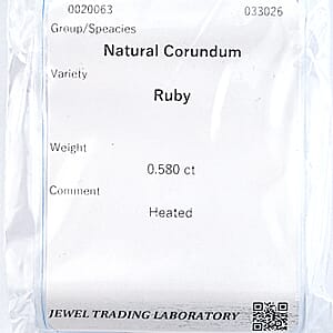Certified and Appraised AAAA Natural Ruby (Ovl Free Size) 0.50 ctw