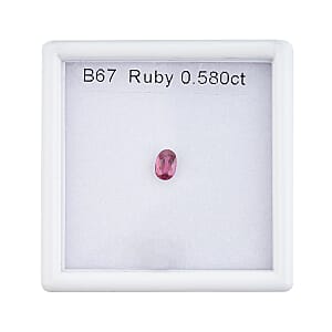Certified and Appraised AAAA Natural Ruby (Ovl Free Size) 0.50 ctw