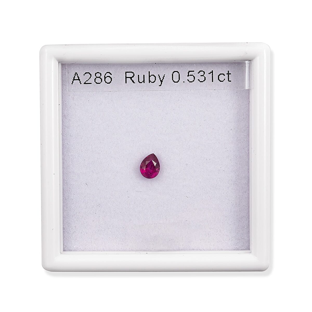 Certified and Appraised AAAA Natural Ruby (Pear Free Size) 0.50 ctw
