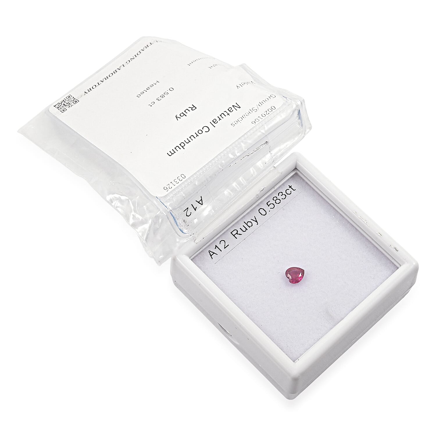 Gem Hunter Collection Certified and Appraised AAAA Natural Ruby (Hrt Free Size) 0.50 ctw