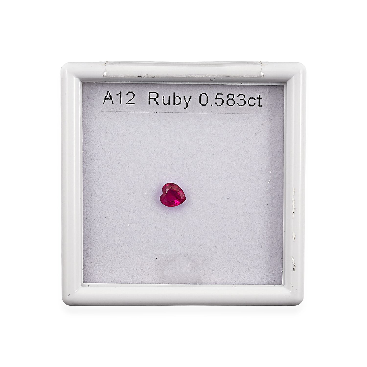 Gem Hunter Collection Certified and Appraised AAAA Natural Ruby (Hrt Free Size) 0.50 ctw
