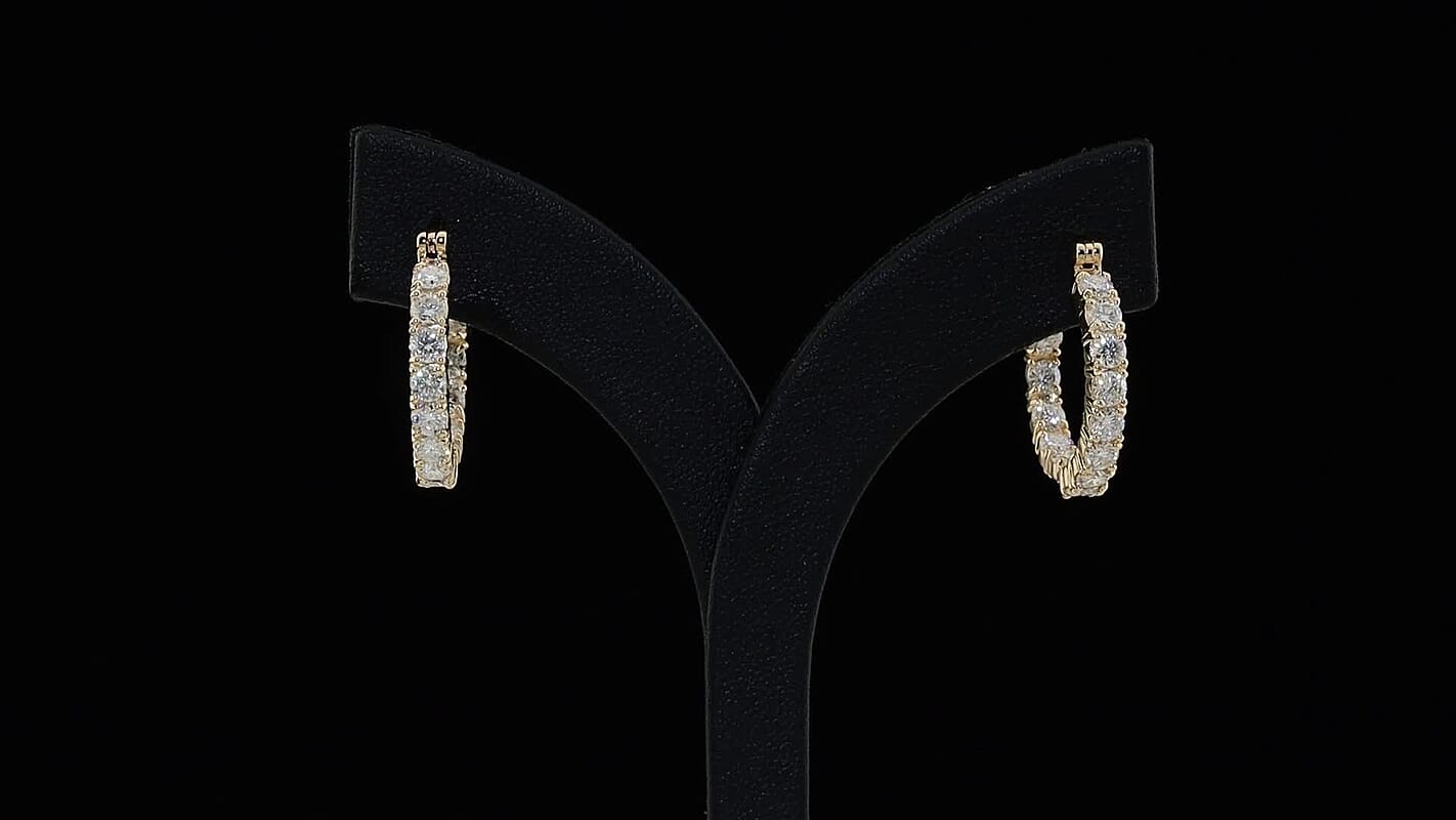 EverTrue Moissanite Earrings in Platinum Bond 2.85 ctw